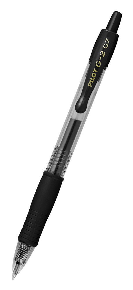 PILOT στυλό διαρκείας gel G-2, 0.7mm, 14cm, μαύρο BL-G2-7-B