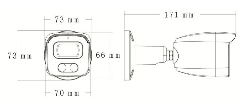 LONGSE IP κάμερα BMSAGC400WH, 2.8mm, 4MP, αδιάβροχη IP67, PoE BMSAGC400WH