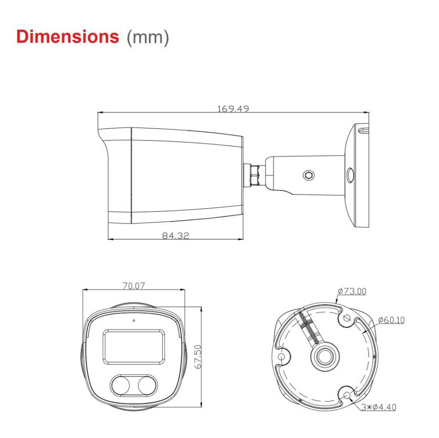 LONGSE IP κάμερα BMSCKL5RC-28PM με μικρόφωνο, 5MP, 2.8mm, αδιάβροχη IP67, PoE BMSCKL5RC-28PM