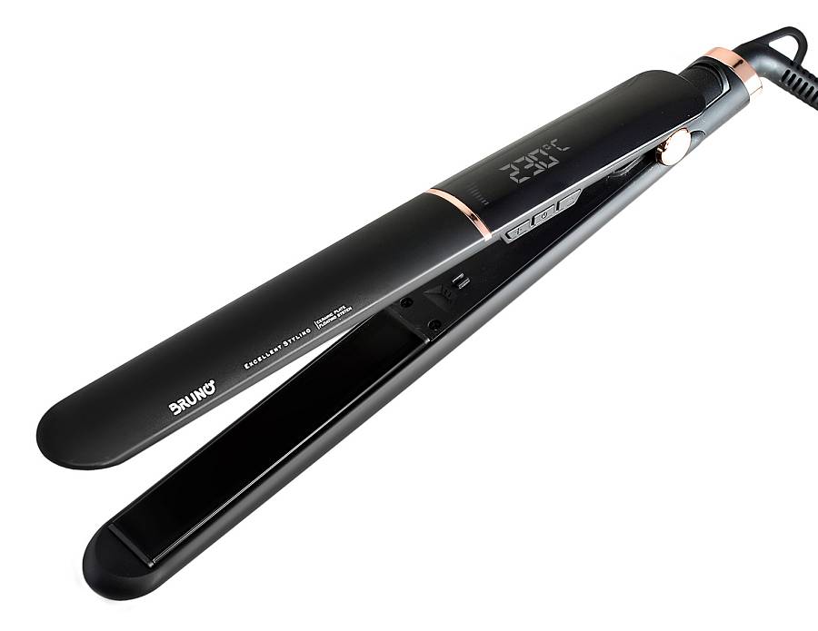 BRUNO ισιωτική πρέσα μαλλιών BRN-0219 με κεραμικές πλάκες, 50W, ψηφιακή ένδειξη, black-copper BRN-0219