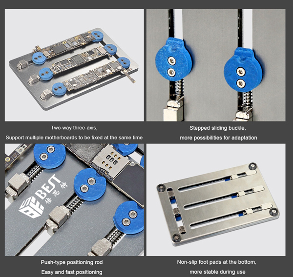 BEST βάση motherboard BST-001P για επισκευή smartphone, 3-axis, 9.5x15cm BST-001P
