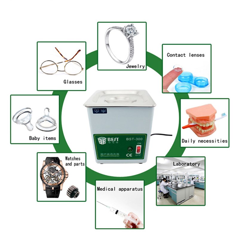 BEST Ultrasonic Cleaner BST-300, Stainless Steel, 50W BST-300
