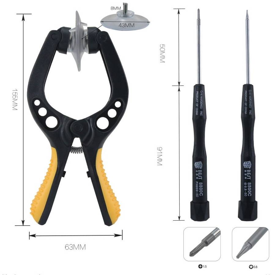 BEST Repair Tool Kit BST-609, για iPhone, 8 τμχ BST-609