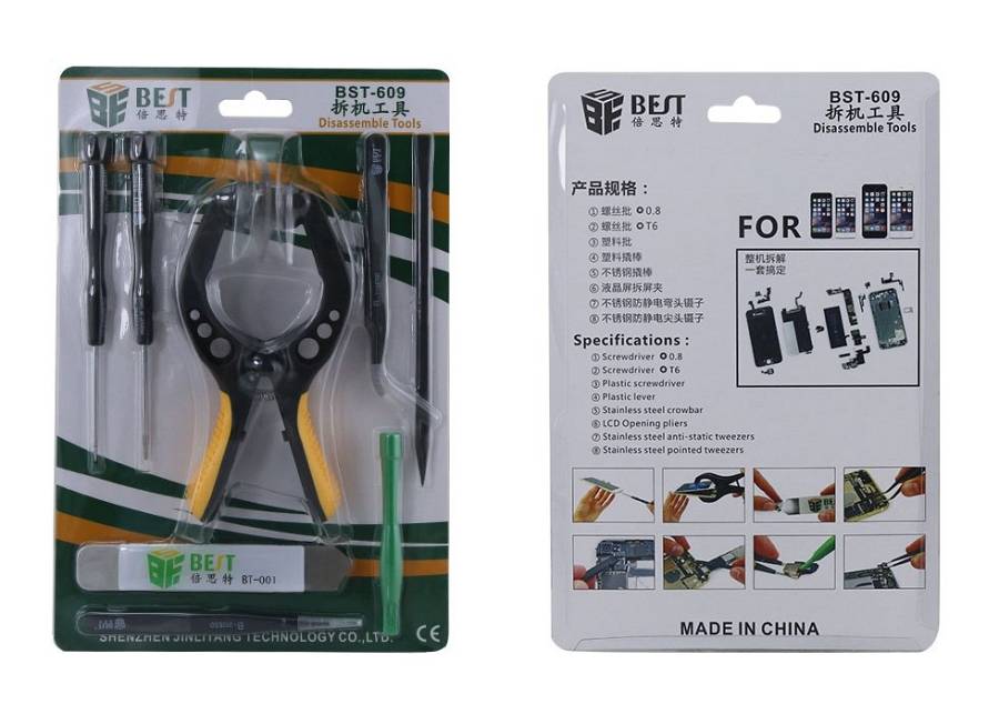 BEST Repair Tool Kit BST-609, για iPhone, 8 τμχ BST-609