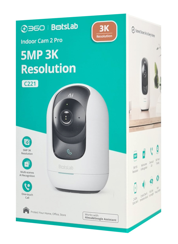 BOTSLAB smart κάμερα C221, 5MP/3K, WiFi, 360° PTZ, SD C221