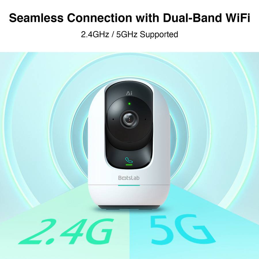 BOTSLAB smart κάμερα C221, 5MP/3K, WiFi, 360° PTZ, SD C221