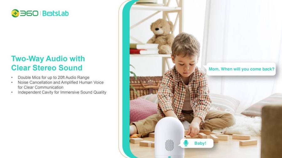 BOTSLAB smart κάμερα C221, 5MP/3K, WiFi, 360° PTZ, SD C221