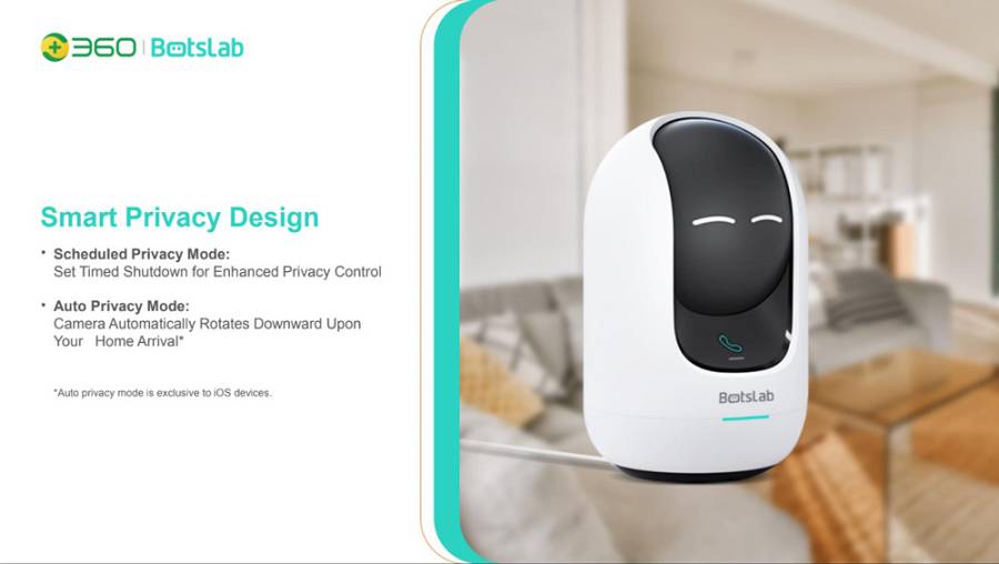 BOTSLAB smart κάμερα C221, 5MP/3K, WiFi, 360° PTZ, SD C221