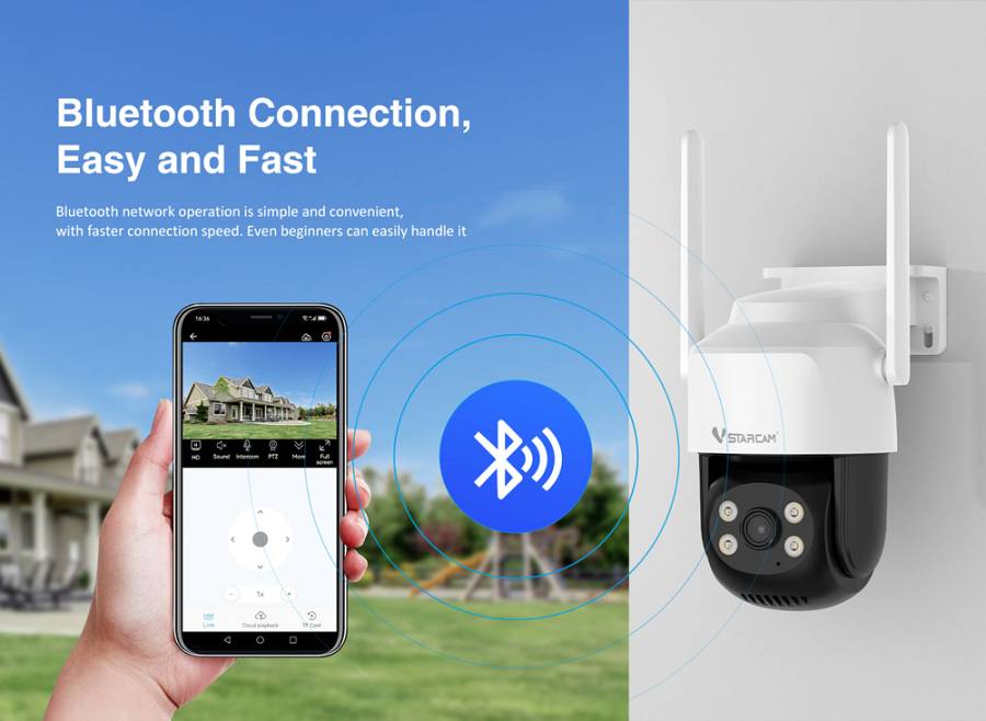 VSTARCAM smart κάμερα C622, 2MP, WiFi, PTZ, SD, IP66 C622