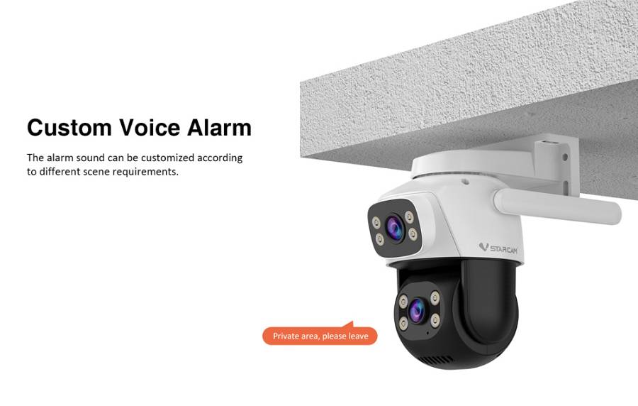 VSTARCAM smart κάμερα C622DR, dual lens, 2MP, WiFi, SD, PTZ, IP66 C622DR