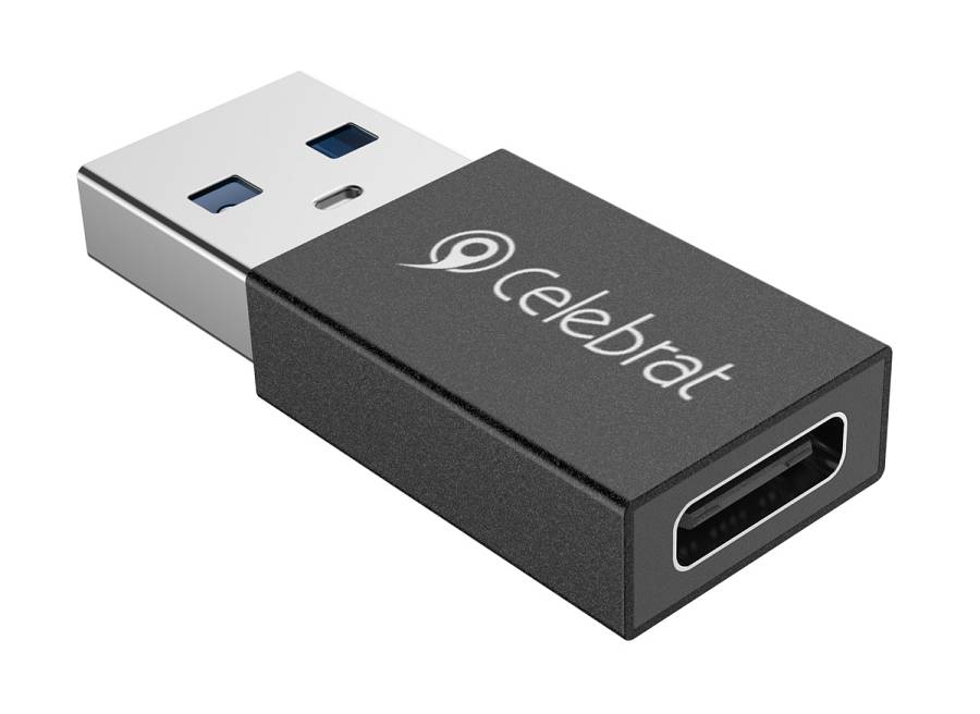 CELEBRAT αντάπτορας USB 3.0 σε USB-C CA-01, 3A, 5Gbps, μαύρος CA-01