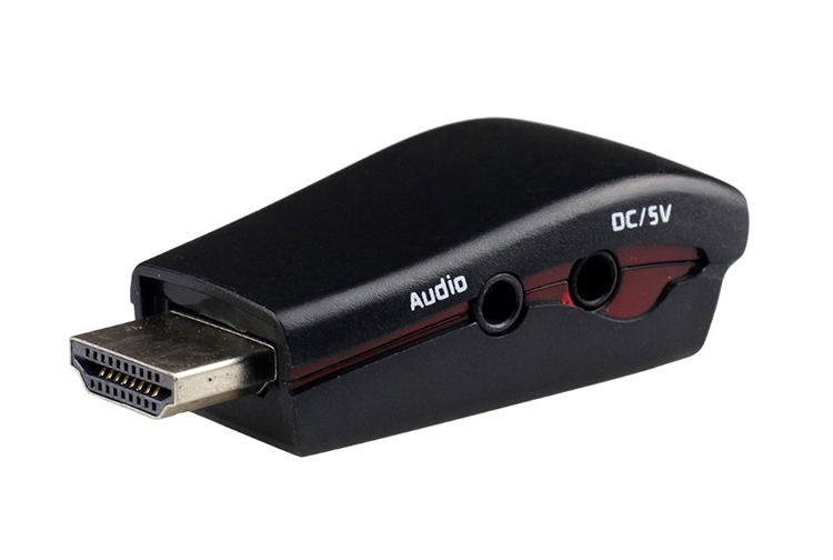 POWERTECH αντάπτορας HDMI 19pin σε VGA CAB-H076, audio jack, USB power CAB-H076