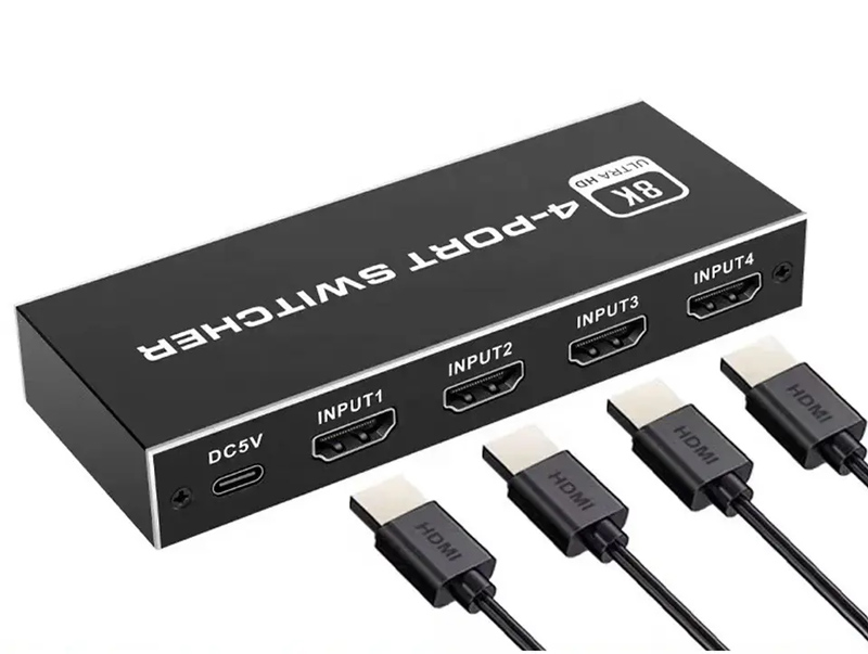 HDMI switch CAB-H149 με τηλεχειριστήριο, 4 σε 1, 8K/60Hz, μαύρο CAB-H149