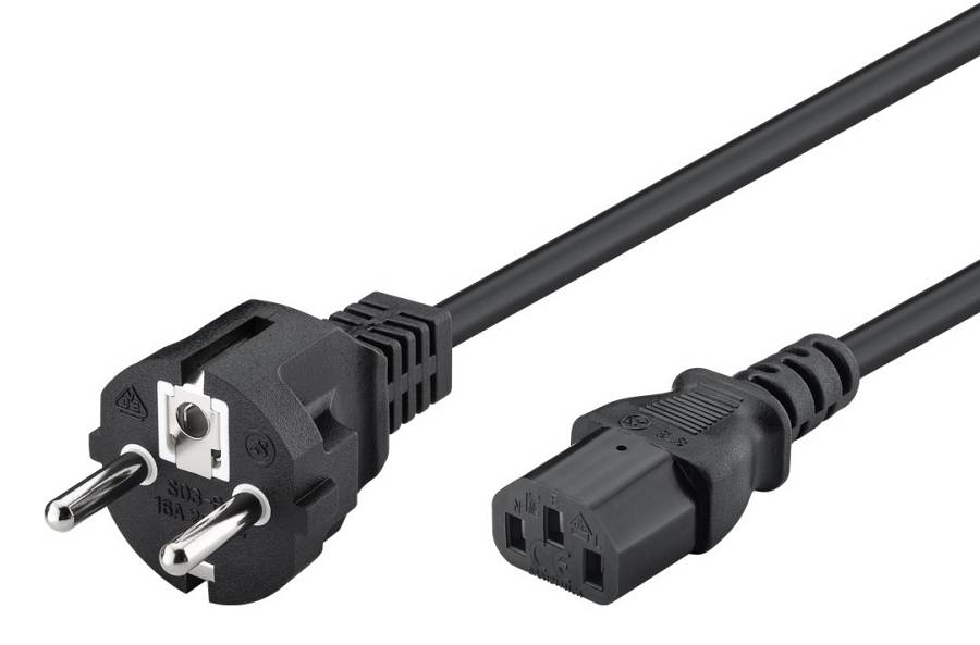 POWERTECH καλώδιο τροφοδοσίας CAB-P006, 3x 1mm², cooper, 1.5m, μαύρο CAB-P006