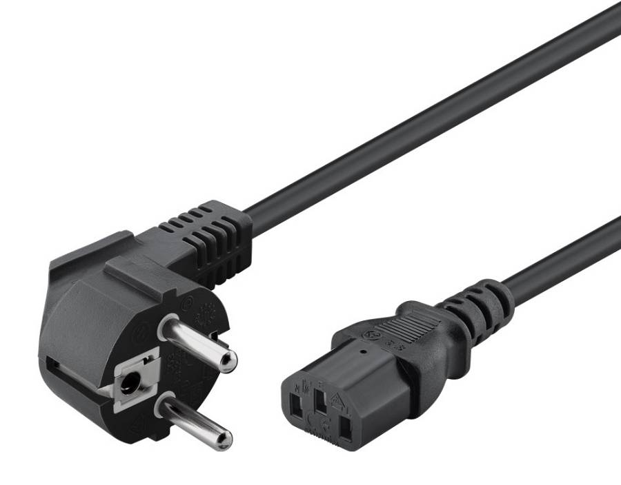 POWERTECH καλώδιο τροφοδοσίας PC CAB-P016, 3x 0.50mm², copper, 1.5m, μαύρο CAB-P016