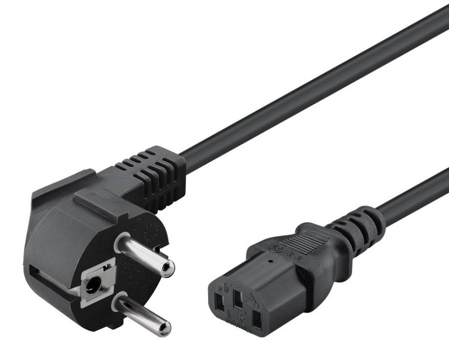 POWERTECH καλώδιο τροφοδοσίας CAB-P031, 3x 1mm², copper, 3m, μαύρο CAB-P031