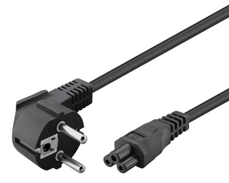 POWERTECH καλώδιο τροφοδοσίας CAB-P035, copper, 3x 0.5mm, 1.5m, μαύρο CAB-P035