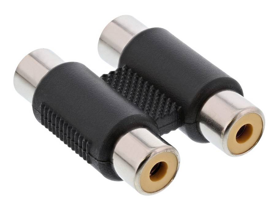 POWERTECH αντάπτορας 2x RCA θηλυκό σε θηλυκό CAB-R022, μαύρος CAB-R022