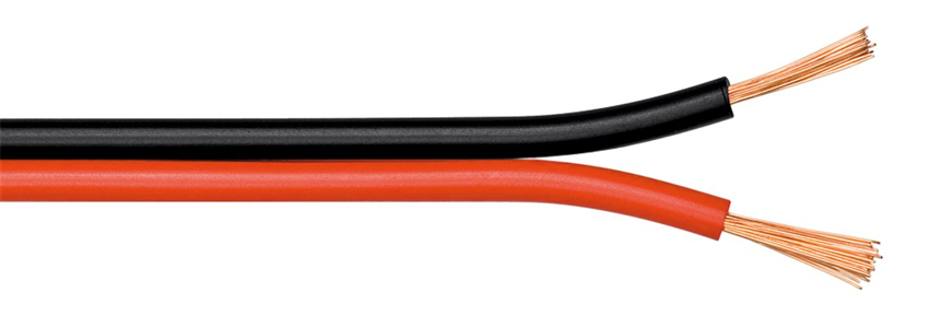 POWERTECH καλώδιο ήχου 2x 0.50mm² CAB-SP008 Copper, 10m, μαύρο & κόκκινο CAB-SP008