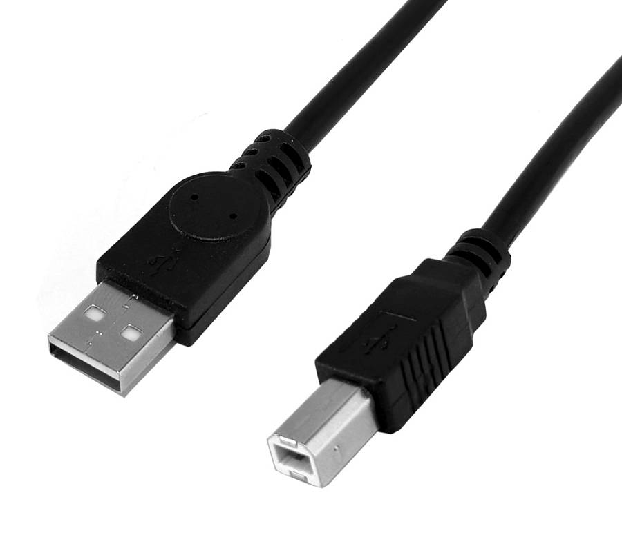 POWERTECH καλώδιο USB σε USB Type Β CAB-U159, 480Mbps, 1.5m, μαύρο, 10τμχ CAB-U159