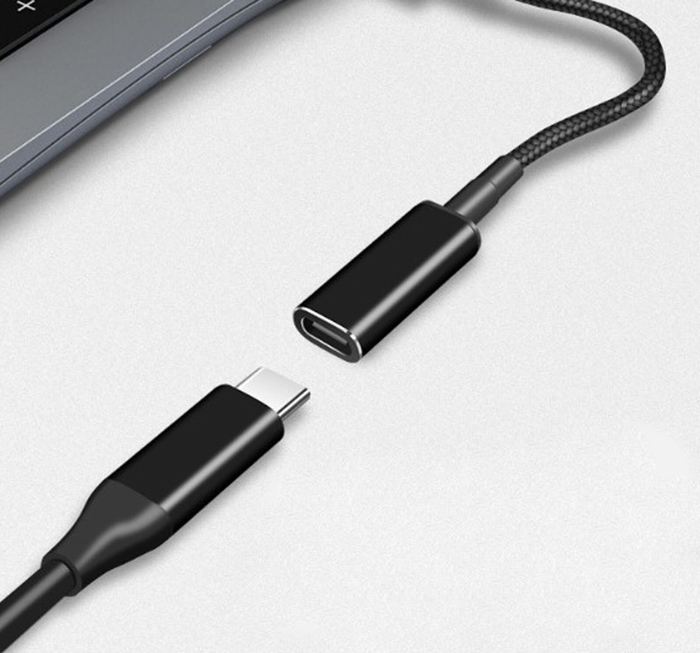 POWERTECH καλώδιο τροφοδοσίας CAB-UC065, USB-C σε Sony 6.0x4.3mm, μαύρο CAB-UC065