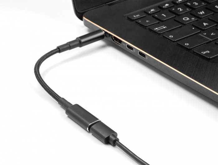 POWERTECH καλώδιο τροφοδοσίας CAB-UC071, USB-C σε Dell 7.4x5.0mm, μαύρο CAB-UC071