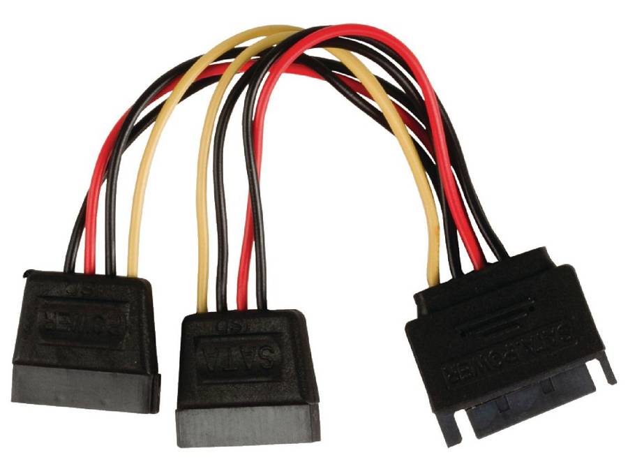 POWERTECH καλώδιο SATA 15pin male σε 2x 15pin female CAB-W012 CAB-W012