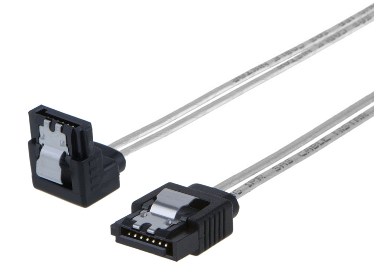 POWERTECH Καλώδιο SATA III 7pin σε 7pin 90° CAB-W034, flat, 0.3m CAB-W034