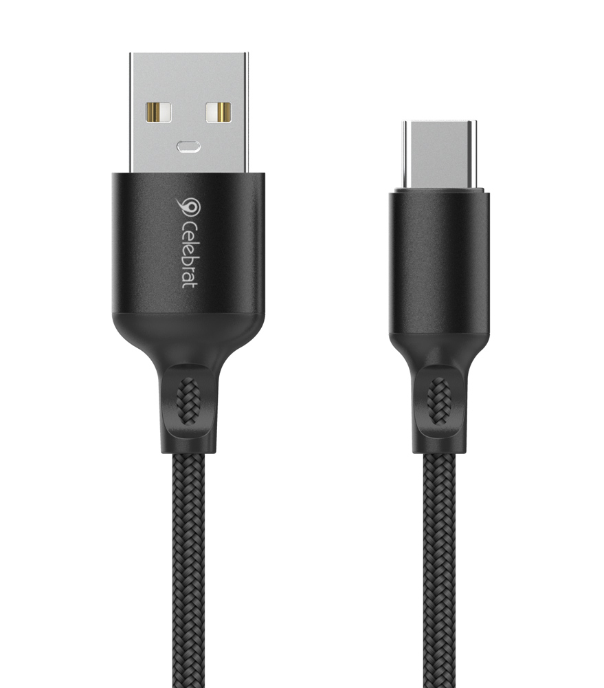 CELEBRAT καλώδιο USB-C σε USB CB-32, 3A, 1m, μαύρο CB-32A-C