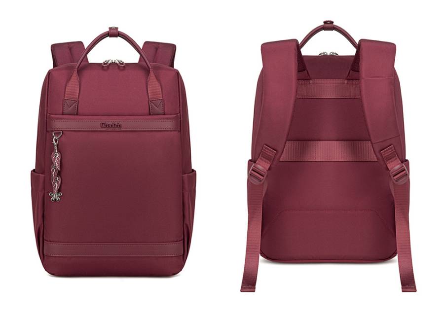 CHANTRIA γυναικεία τσάντα πλάτης CB00639 με θήκη laptop 14, 12.5L, κόκκινη CB00639-WR