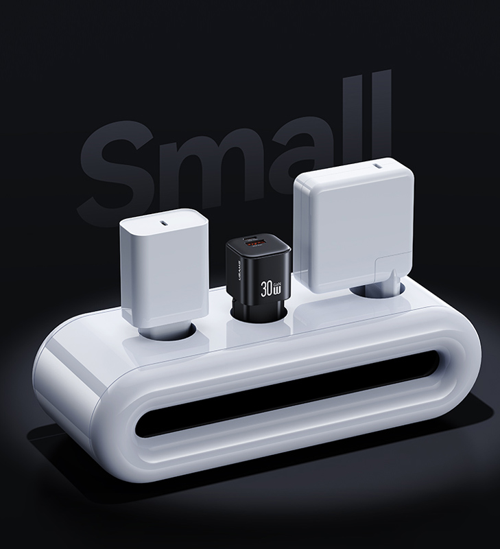 USAMS φορτιστής τοίχου CC263, USB & USB-C, 30W, GaN, λευκός CC263TC02