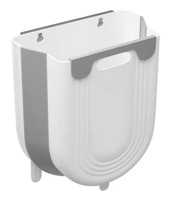 Πτυσσόμενος κάδος απορριμμάτων CLN-0052, 10L, 22.5x16.5x28.5cm, γκρι CLN-0052