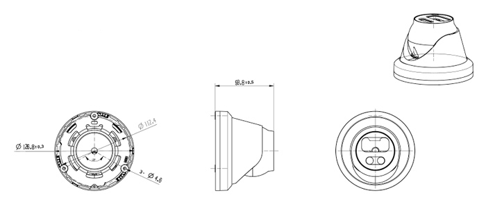 LONGSE IP κάμερα CMSCKL800, 2.8mm, 8MP, 1/2.8 Sony, αδιάβροχη IP67, PoE CMSCKL800