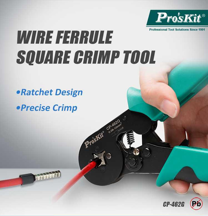 PROSKIT πρέσα ακροδεκτών CP-462G, 0.08-10mm², 175mm CP-462G