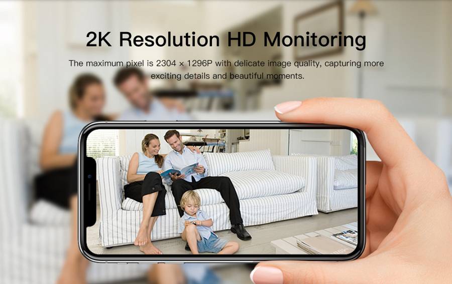 VSTARCAM smart κάμερα CS49D, 3MP, dual lens, WiFi, PTZ, SD CS49D