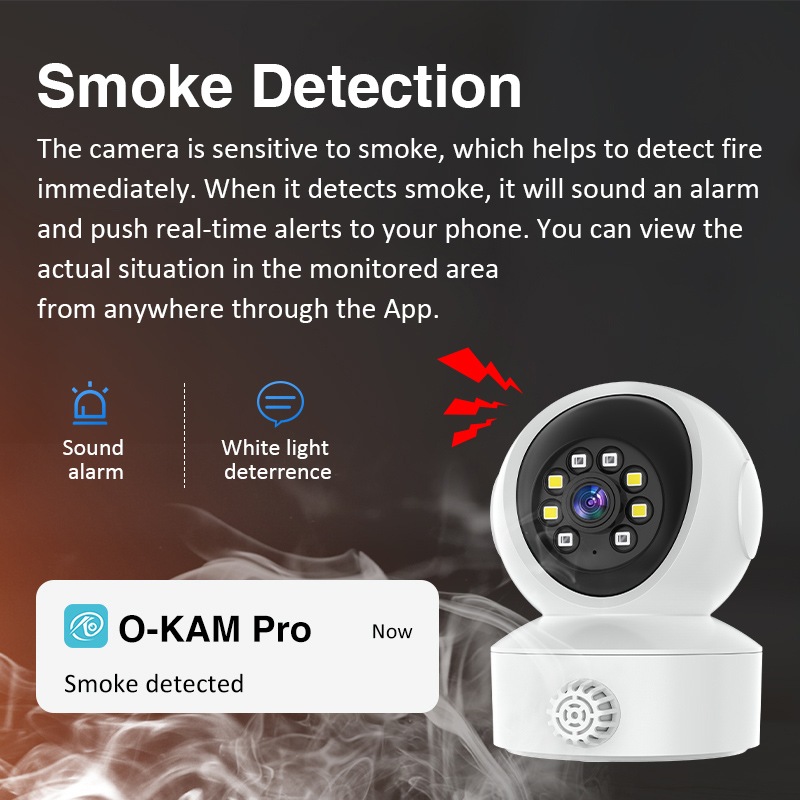 VSTARCAM smart κάμερα CS49LM με ανιχνευτή καπνού/αερίου, 3MP, WiFi, PTZ, SD CS49LM
