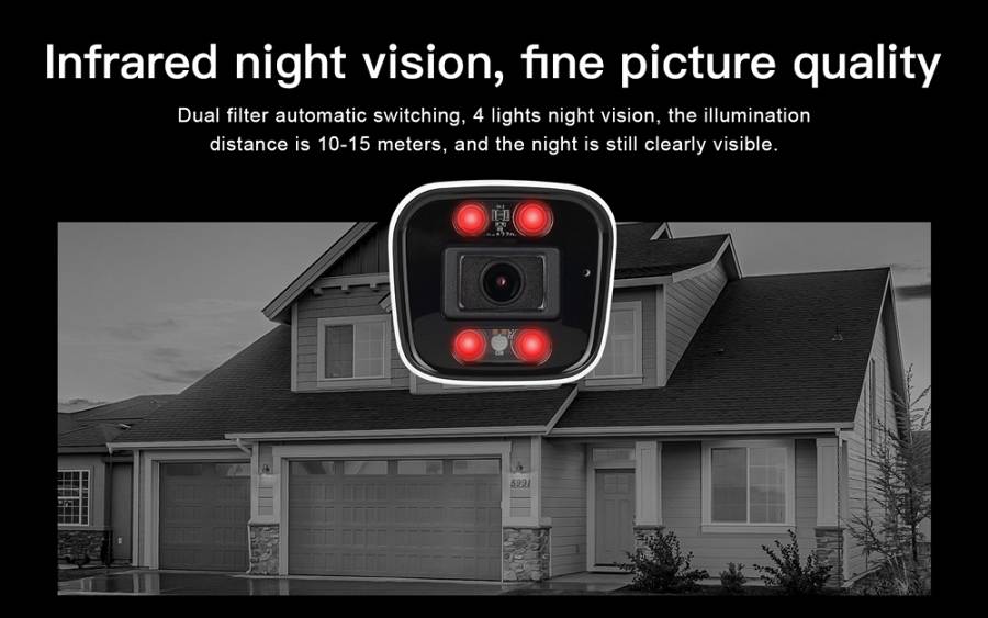 VSTARCAM smart IP κάμερα CS58, IP66, 3MP, WiFi, ανίχνευση καπνού CS58