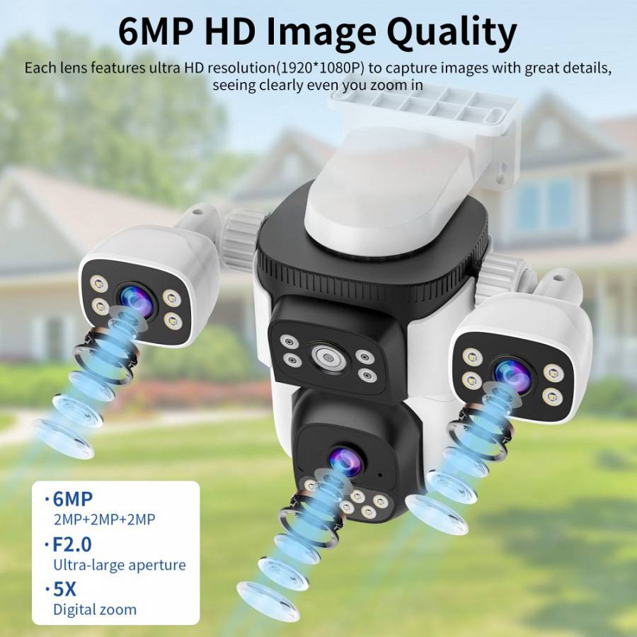 VSTARCAM smart κάμερα CS621SR, triple lens, 2MP, WiFi, SD, PTZ, IP66 CS621SR