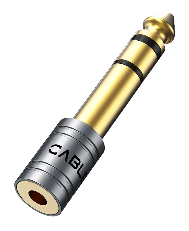 CABLETIME αντάπτορας ήχου 6.3mm σε 3.5mm CT-6M3F-AG, gold plated, γκρι CT-6M3F-AG