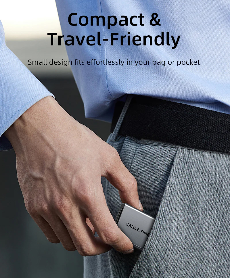 CABLETIME card reader CT-ACCD3-AG για SD & micro SD, USB 3.0, 5Gbps, γκρι CT-ACCD3-AG