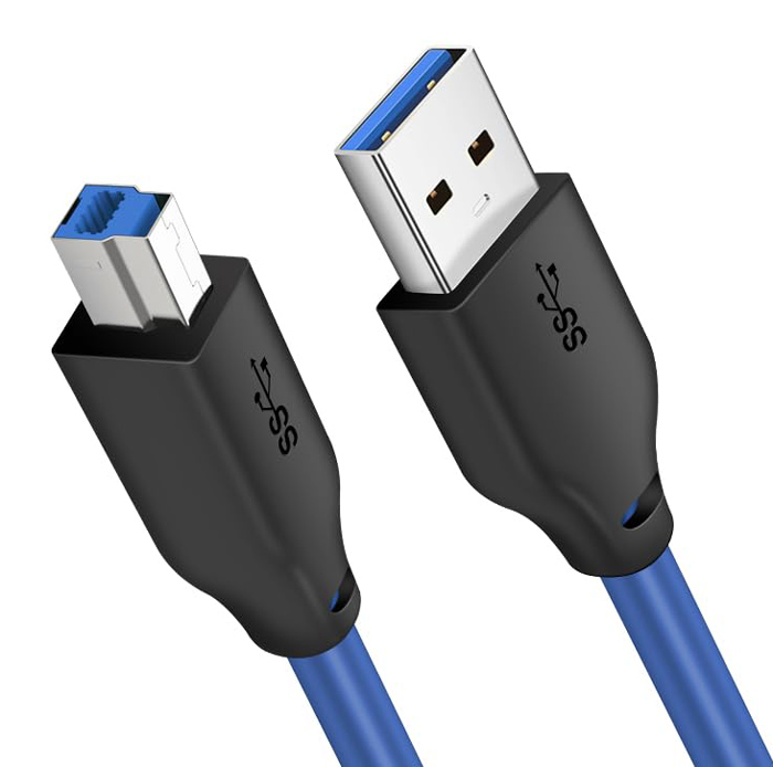 CABLETIME καλώδιο USB σε USB Type B CT-C160-U3-AMBM, 5Gbps, 1m, μπλε CT-C160-U3-AMBM-BL1