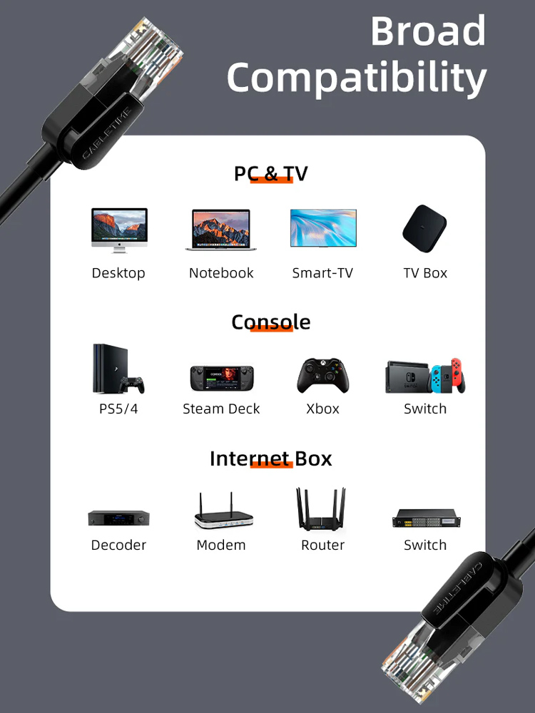 CABLETIME καλώδιο δικτύου CT-CAT6U, CAT 6 UTP, 250 MHz, CCA, 10m, μαύρο CT-CAT6U-PB10