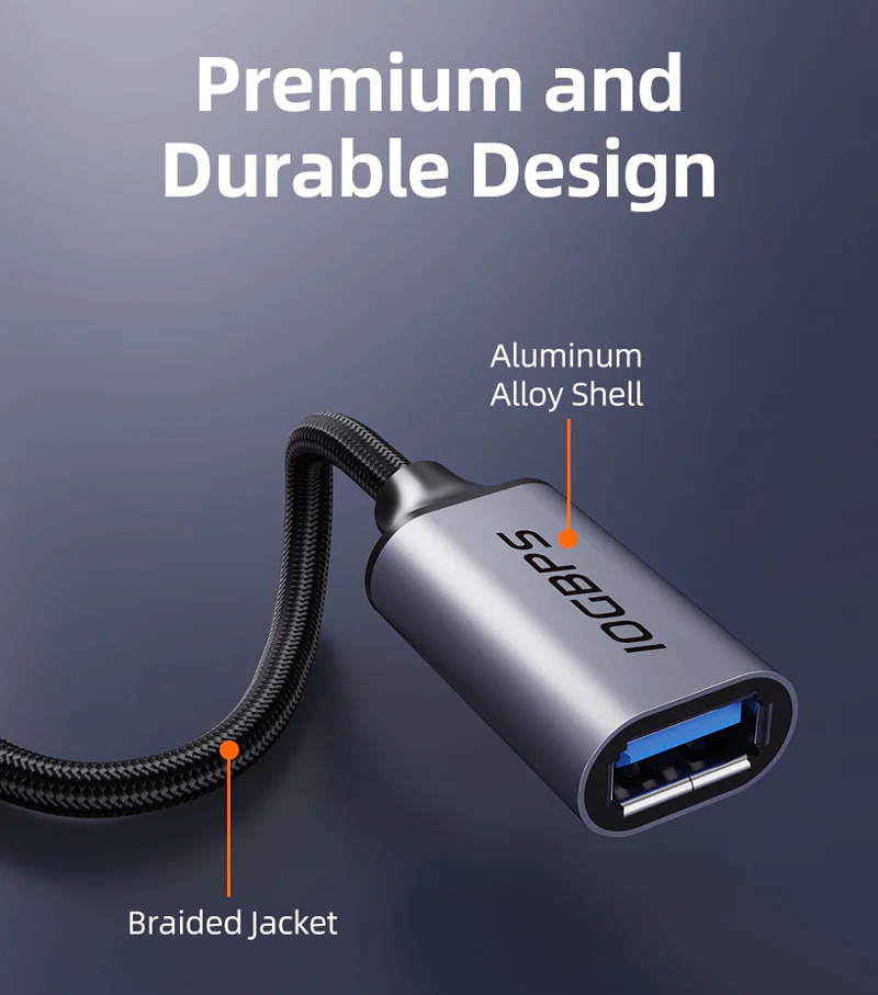 CABLETIME αντάπτορας USB-C σε USB CT-CMAF10-AGL, 10Gbps, γκρι CT-CMAF10-AGL