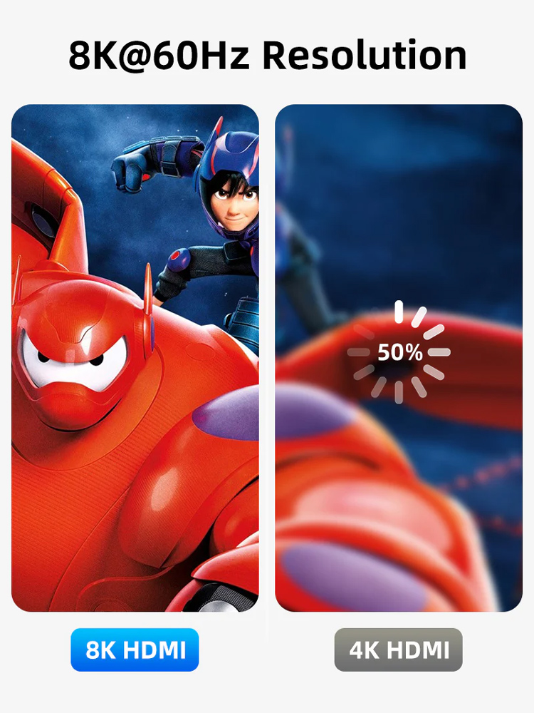 CABLETIME καλώδιο HDMI 2.1 CT-HM8K με Ethernet, 8K/60Hz, 48 Gbps, 2m, μαύρο CT-HM8K-PB2