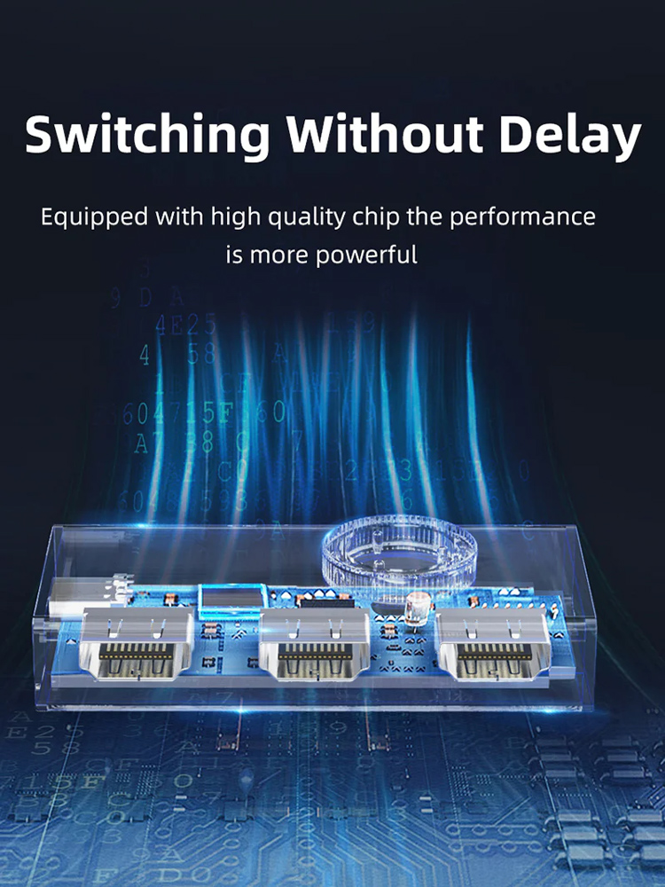 CABLETIME HDMI switch CT-HS8K2-AG, 2 σε 1, 8K/60Hz, 4K/120Hz, γκρι CT-HS8K2-AG