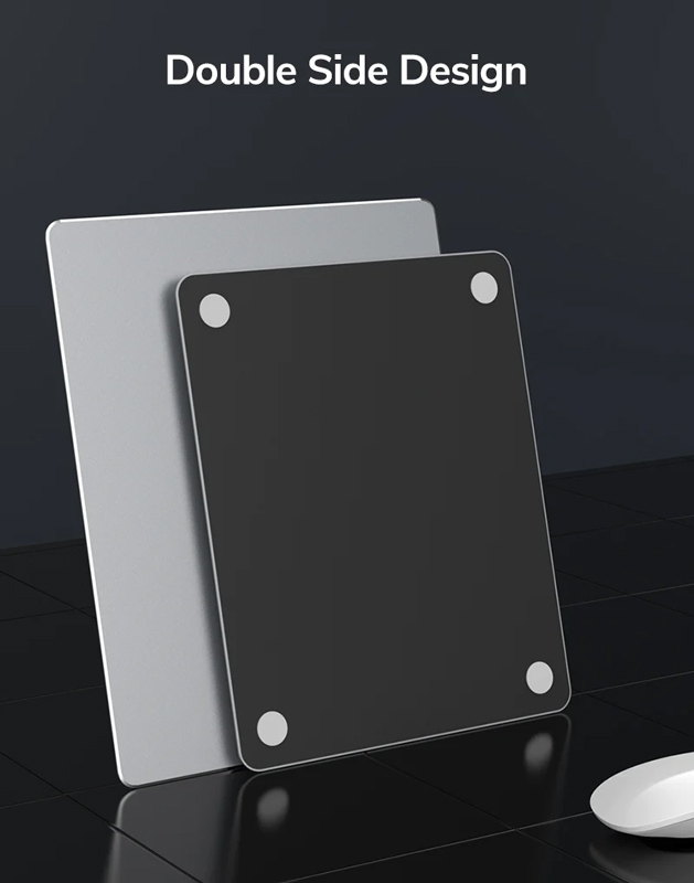 CABLETIME μεταλλικό mouse pad CT-MP24-AS, 246x202x2mm, ασημί & μαύρο CT-MP24-AS