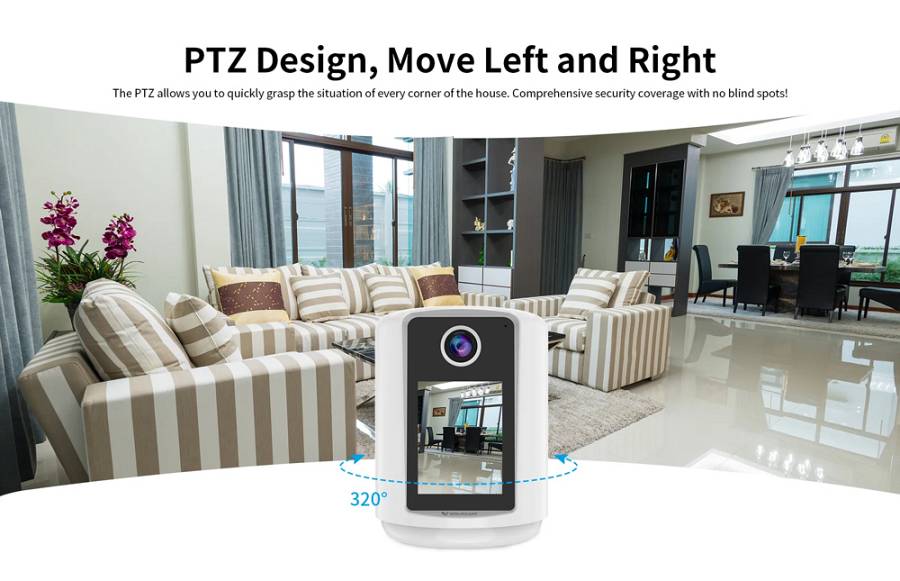 VSTARCAM smart κάμερα CV331S με οθόνη, 3MP, WiFi, 2000mAh, SD CV331S