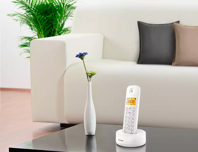 PHILIPS ασύρματο τηλέφωνο D1601W-34, με ελληνικό μενού, λευκό D1601W-34