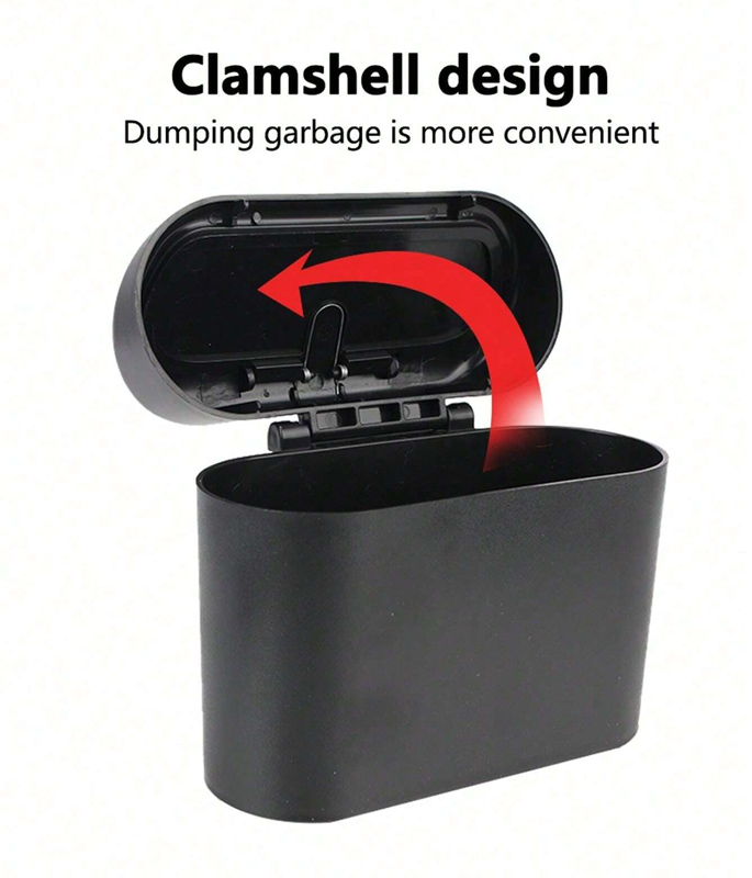 Κάδος απορριμάτων αυτοκινήτου DA211, 13.5x15.5x8cm, μαύρος DA211