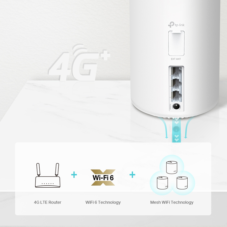 TP-LINK Whole Home Mesh WiFi 6 Deco X20-4G, 4G+ Cat6 AX1800, Ver. 1.0 DECO-X20-4G